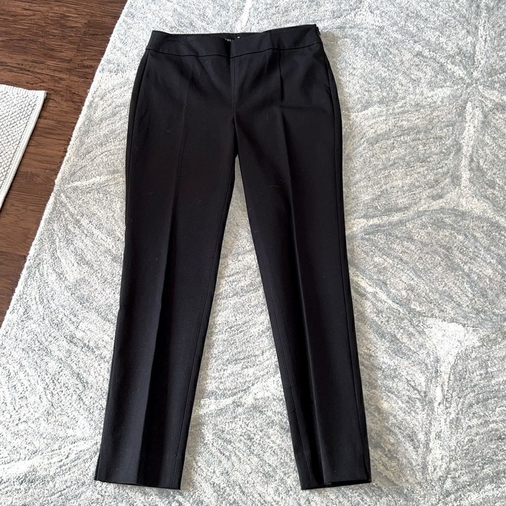 Talbots Chatham Black side zip Slim Leg, Ankle Length Pants -6 petite